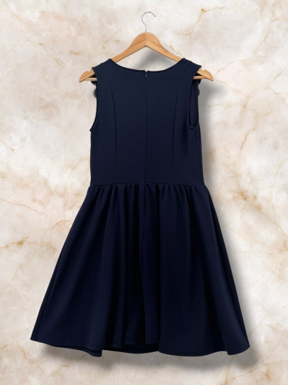 Francesca's Blue‎ Scalloped Mini Dress - Picture 6 of 7